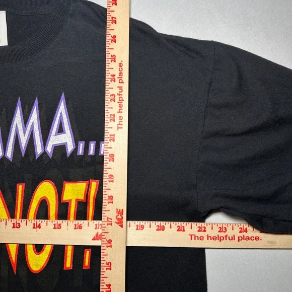 Vintage 90s Dinosaurs T Shirt Not‎ The Momma Rare Single Stitch Black SSI Large